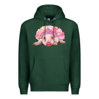 Sports Green balerina baby pig with tutu Premium Hoodie - RanaPortraitStore