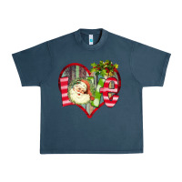 Midnight Navy Love Christmas Santa Urban Heavy Tee - Bettercallsaul