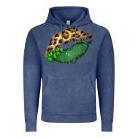 Vintage Denim St. Patricks Day Leopard Lips Vintage Hoodie - Bettercallsaul