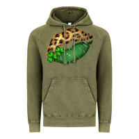 Vintage Olive St. Patricks Day Leopard Lips Vintage Hoodie - Bettercallsaul