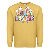 Antique Gold happy easter Premium Sweatshirt - LillyAllenDesigns