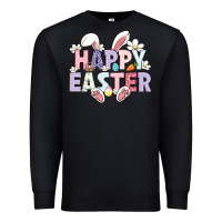 Black happy easter Premium Sweatshirt - LillyAllenDesigns