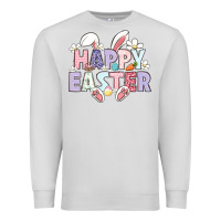 Dove Grey happy easter Premium Sweatshirt - LillyAllenDesigns