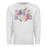 Oatmeal Heather happy easter Premium Sweatshirt - LillyAllenDesigns