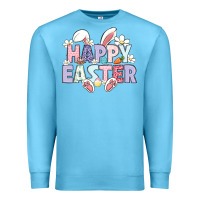 Ocean Blue happy easter Premium Sweatshirt - LillyAllenDesigns