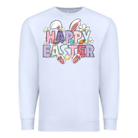 White happy easter Premium Sweatshirt - LillyAllenDesigns