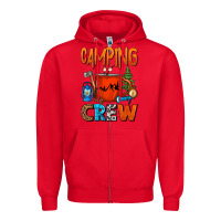 Red camping crew camper coffee mug Zipper Hoodie - FaDigitalArtStudio