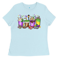 Baby Blue mardi gras coffee cups Ladies Tee - MaliasSmallBusiness