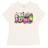 Mardi Gras Coffee Cups Ladies Tee | Teevron