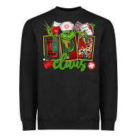 Black lpn licensed practical claus Heavyweight Sweatshirt - CowGirlArtShop