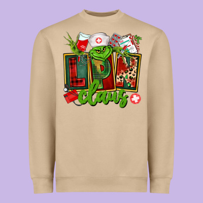 Lpn Licensed Practical Claus Heavyweight Sweatshirt Designed By Cowgirlartshop
