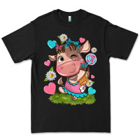Black little cute cow Premium Tee - NancyCooperArtShop