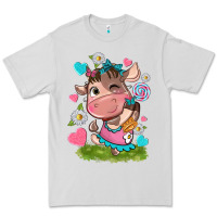 Dove Grey little cute cow Premium Tee - NancyCooperArtShop