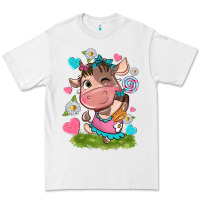 White little cute cow Premium Tee - NancyCooperArtShop