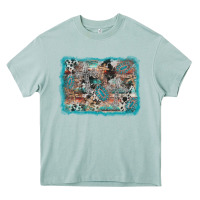 Arona cross western background Heavy Core Tee - AdoDesignShop