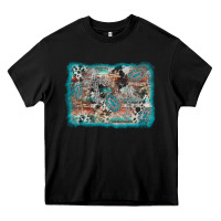 Black cross western background Heavy Core Tee - AdoDesignShop