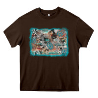 Chocolate Brown cross western background Heavy Core Tee - AdoDesignShop