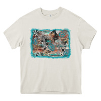 Cream cross western background Heavy Core Tee - AdoDesignShop