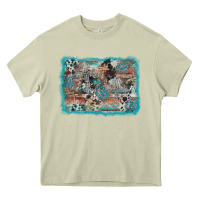 Mossy cross western background Heavy Core Tee - AdoDesignShop