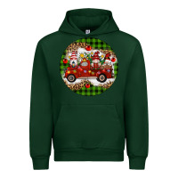Forest Green christmas gnomes truck Urban Hoodie - Artiststas