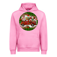 Fuchsia Pink christmas gnomes truck Urban Hoodie - Artiststas