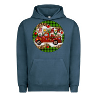 Pigment Midnight Navy christmas gnomes truck Urban Hoodie - Artiststas