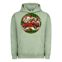 Pigment Oil Green christmas gnomes truck Urban Hoodie - Artiststas