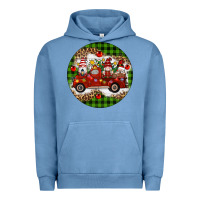 Pigment Pebble Blue christmas gnomes truck Urban Hoodie - Artiststas