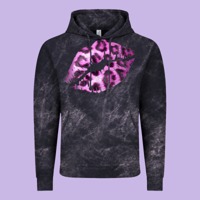 Pink Leopard Lips Vintage Hoodie Designed By Bettercallsaul