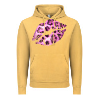 Vintage Mustard Pink Leopard Lips Vintage Hoodie - Bettercallsaul