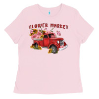 Bubblegum Pink flower market Ladies Tee - MaliasSmallBusiness