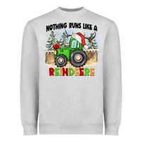 Heather Grey nothing runs like a reindeere Heavyweight Sweatshirt - CowGirlArtShop