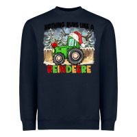 Navy nothing runs like a reindeere Heavyweight Sweatshirt - CowGirlArtShop