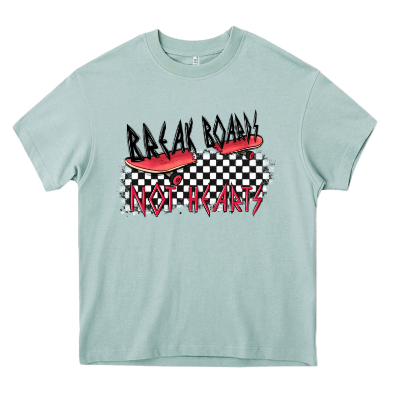 Break Boards Not Hearts Heavy Core Tee by MaliasSmallBusiness | Teevron