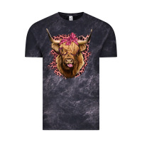 Cloud Black Highland cow Vintage Tee - Bettercallsaul