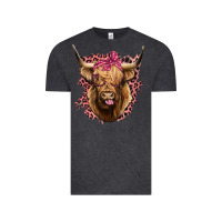 Vintage Black Highland cow Vintage Tee - Bettercallsaul
