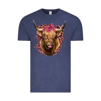 Vintage Denim Highland cow Vintage Tee - Bettercallsaul