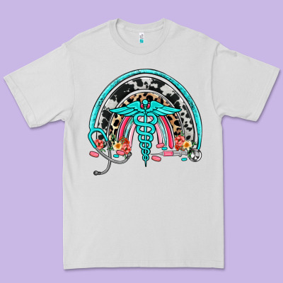 Nurse Rainbow Premium Tee Designed By Nancycooperartshop