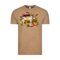Vintage Coffee Fall charolais bull Vintage Tee - RanaPortraitStore
