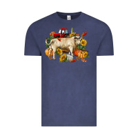 Vintage Denim Fall charolais bull Vintage Tee - RanaPortraitStore