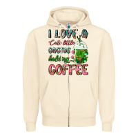 Sandshell I Love A Cute Little Cactus Holding Coffee Zipper Hoodie - FaDigitalArtStudio