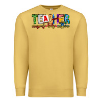 Antique Gold Teacher Cryons Kids Caffeine Premium Sweatshirt - CowhideDigitalArt