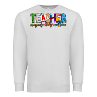 Dove Grey Teacher Cryons Kids Caffeine Premium Sweatshirt - CowhideDigitalArt
