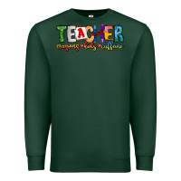 Sports Green Teacher Cryons Kids Caffeine Premium Sweatshirt - CowhideDigitalArt