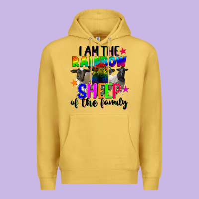 I Am The Rainbow Sheep Of The Family Premium Hoodie Designed By Fadigitalartstudio