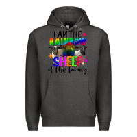 Charcoal Heather I am the rainbow sheep of the family Premium Hoodie - FaDigitalArtStudio