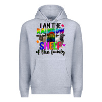 Heather Grey I am the rainbow sheep of the family Premium Hoodie - FaDigitalArtStudio