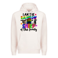 Pale Pink I am the rainbow sheep of the family Premium Hoodie - FaDigitalArtStudio
