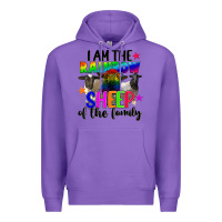 Purple I am the rainbow sheep of the family Premium Hoodie - FaDigitalArtStudio