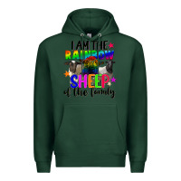 Sports Green I am the rainbow sheep of the family Premium Hoodie - FaDigitalArtStudio